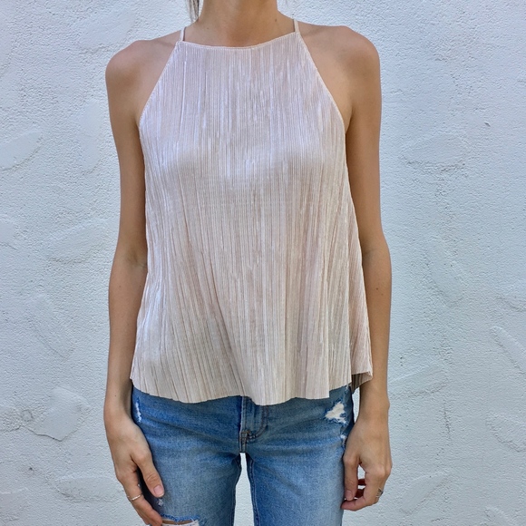 Nordstrom Tops - (Lush) Rose Gold Shimmer Tank